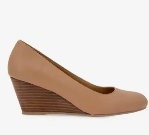 Andre Assous Khloe Wedge Shoes Camel 8 - Image 5