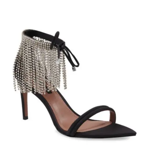 BCBGMAXAZRIA Dawn Fringe Pointed Toe Sandal