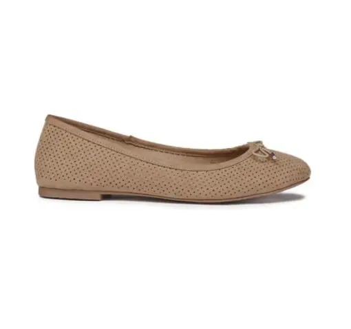 Esprit Orly Womens Perforated Slip on Flats Taupe 6 - Image 3