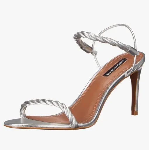 BCBGMAXAZRIA Women's Taylor Strap Heel Silver