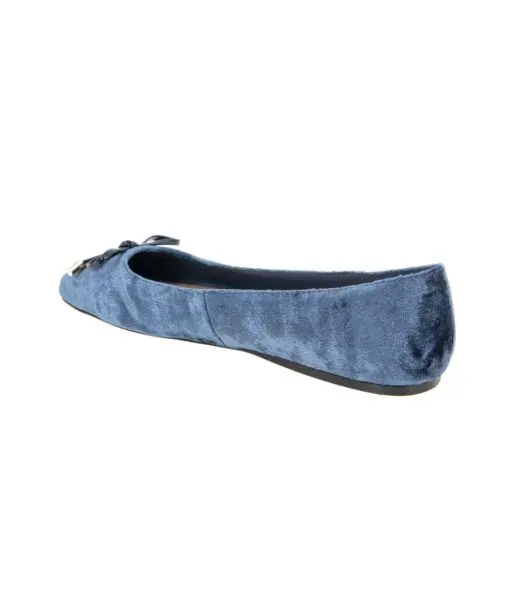 BCBGeneration Women's Â Hartly Square Toe Bow Ballet Flats - Naval Blue Crushed Velvet 9 - Image 2