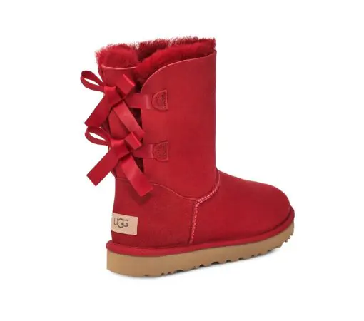 UGG Women's Bailey Bow II Water-Resistant Boots in Red Wine, Size 6 - Image 2