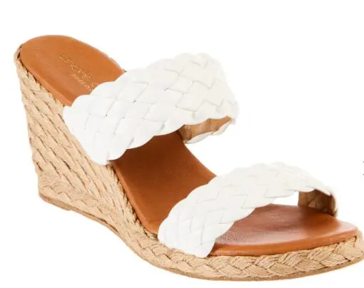 Andre Assous Aria Espadrille Wedge Sandal White 5