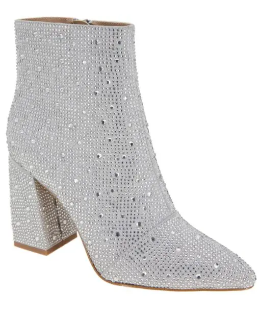 BCBGeneration Women's Briel Rhinestone Bootie - Silver 7