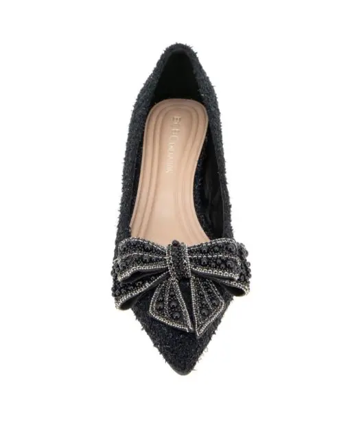 BCBGeneration Women's Dovi Bow Kitten Heel Dress Pumps - Black Boucle 9 - Image 2