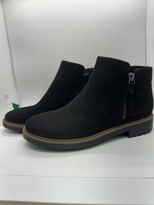 Esprit Women Saige Suede Side Zip Ankle Boots Black 9