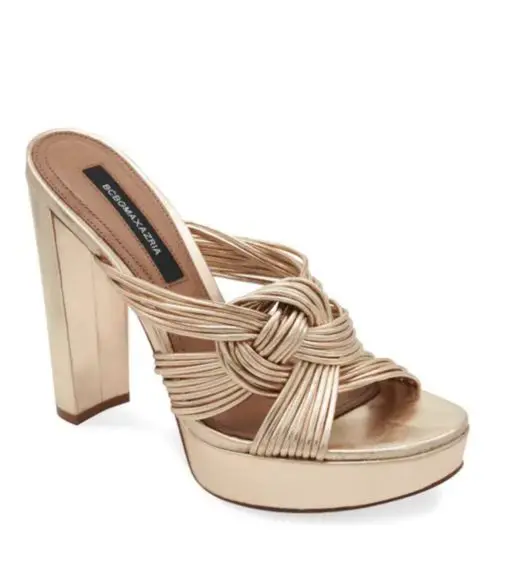 BCBGMAXAZRIA Carly Platform Sandal Platino 6