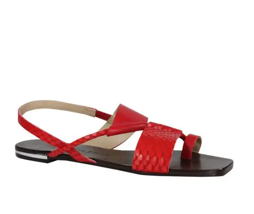 BCBCMAXAZRIA Marlin Vermelho Leather Flat Sandal