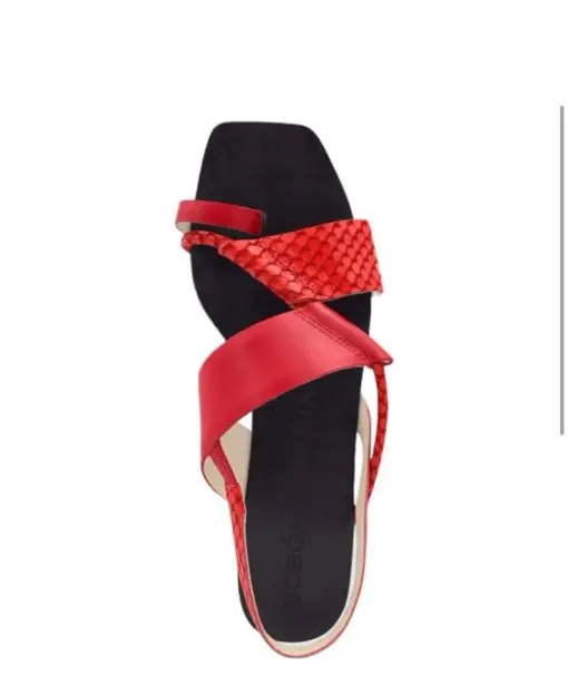 BCBCMAXAZRIA Marlin Vermelho Leather Flat Sandal - Image 2