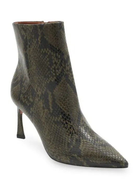 BCBGMAXAZRIA Women Pia Green Snake Leather Boot 6 - Image 2