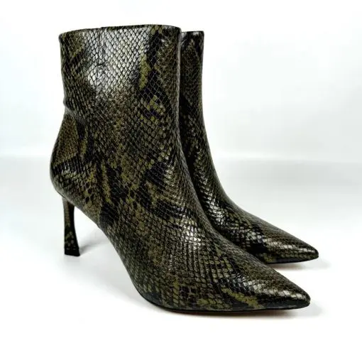 BCBGMAXAZRIA Women Pia Green Snake Leather Boot 6