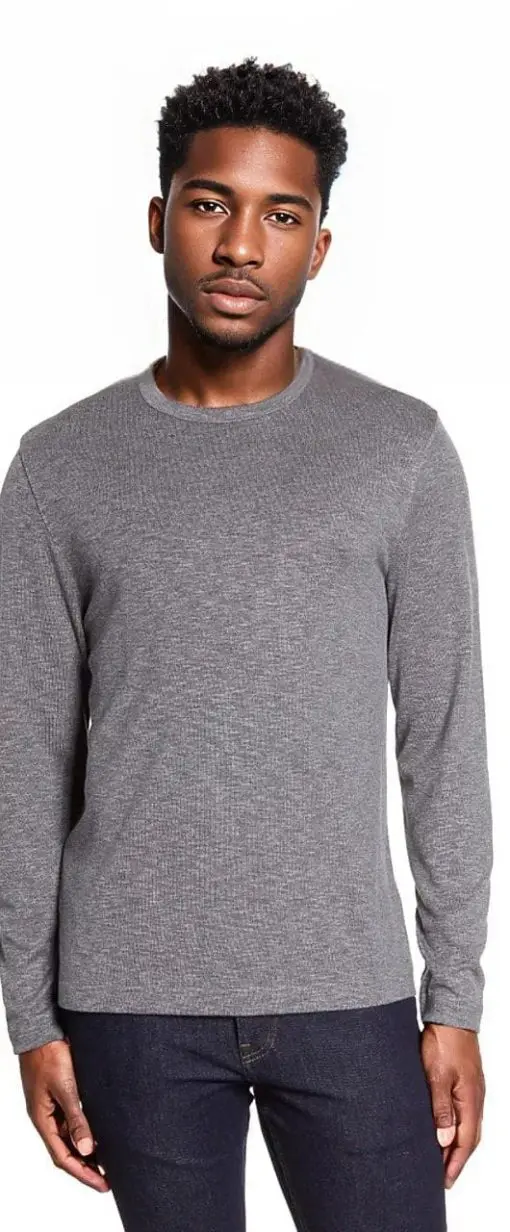 Men's Shop Long Sleeve T-Shirt, Size 2XL - Grey