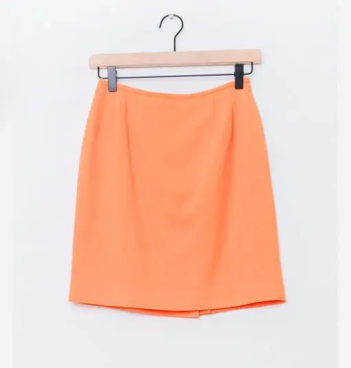 Neon Orange Mini Skirt Petite US M