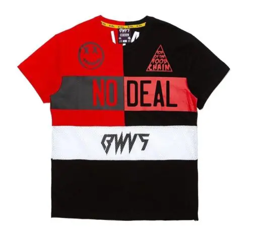 No Deal Men's Split Colorblock Jersey T-Shirt 3XL