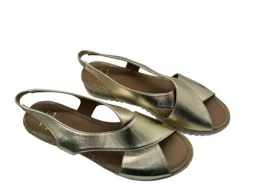 Aquatalia Adelina Metallic Crisscross Slingback Espadrilles Platino 10 - Image 2