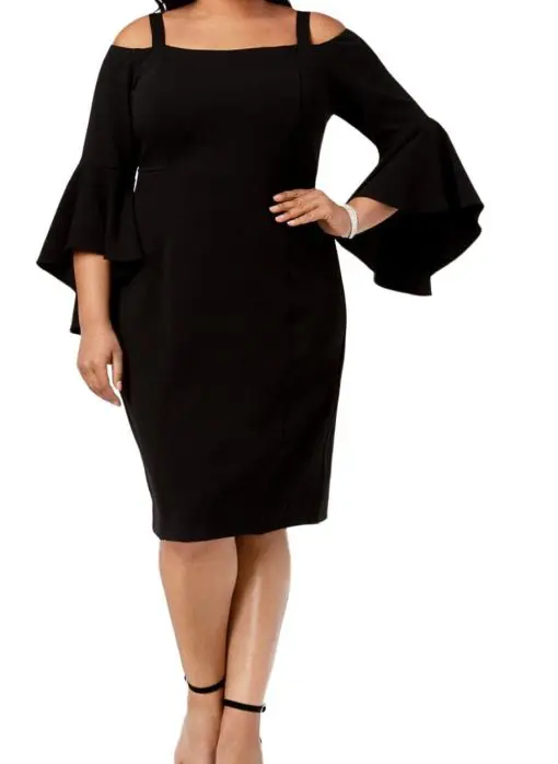 R&M Richards Off the Shoulder Cocktail Dress with Removable Straps - Plus size 18W