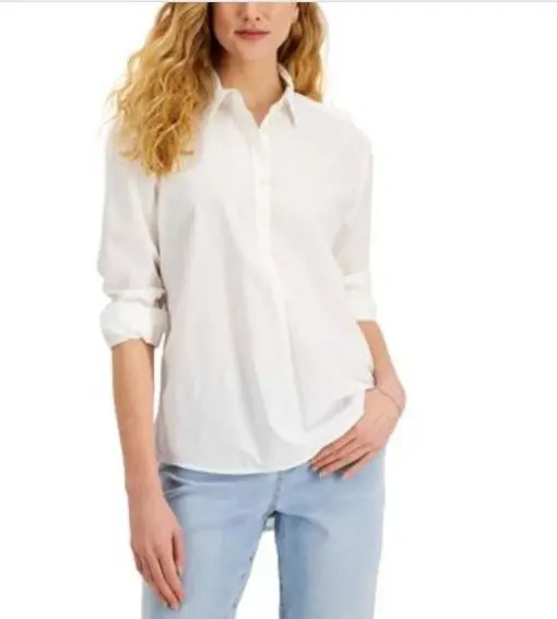 Style & Co Cotton Popover Shirt, XXL