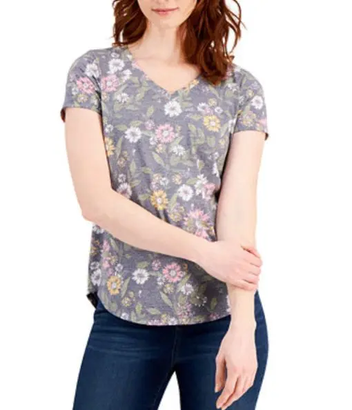 Style & Co Floral T-Shirt, S