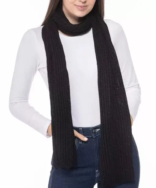 Style & Co. Ribbed Muffler ScarfColor: Black