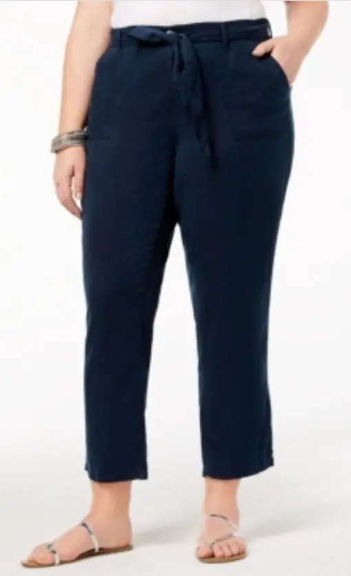 Style & Co Women S High-Rise Soft Pants Industrial Blue Plus Size 14W