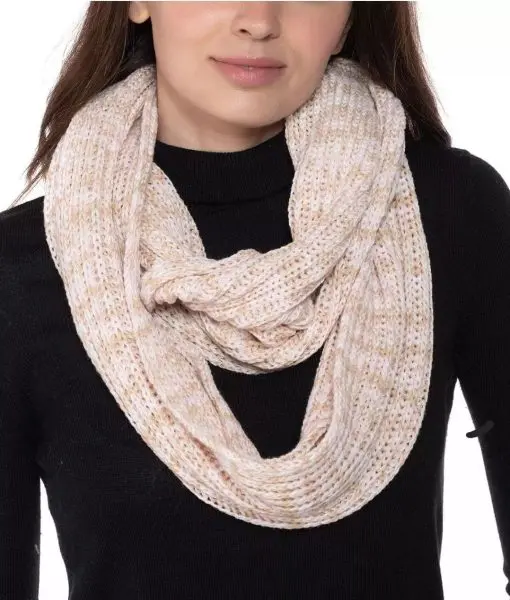 Style & Co. Women's Space-Dye Infinity Scarf, Blush Multi, One Size