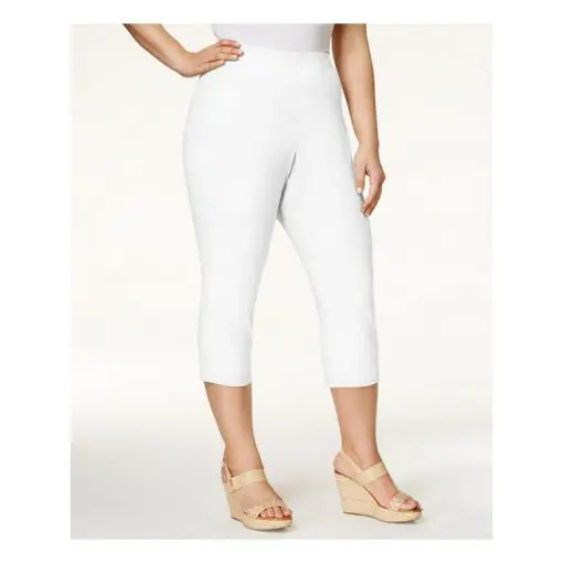 STYLE & COMPANY Womens New 0652 White Casual Pants 24W plus