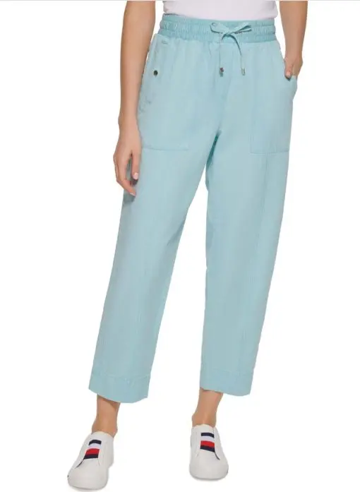 Tommy Hilfiger Cropped Pull-on Pants - Sea Angel XXL