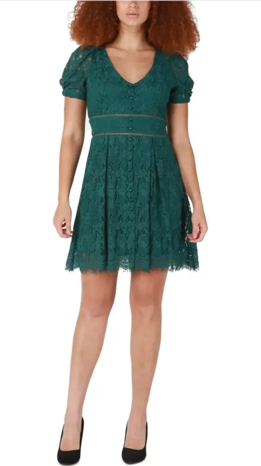 Womens Lace Knee Cocktail and Party Dress L