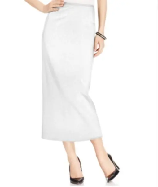 Kasper Women's Crepe Column Maxi Skirt - Vanilla Ice - Size 10