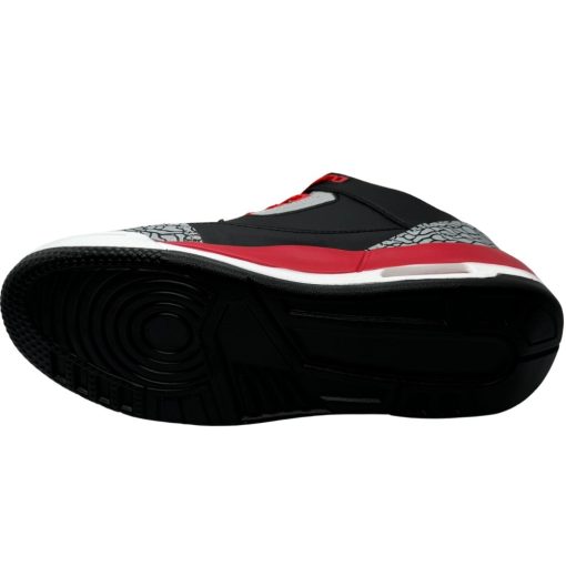 Men's Black & Red Retro Basketball Sneakers - Vintage Style with Elephant Print and Bold Accents - Image 5