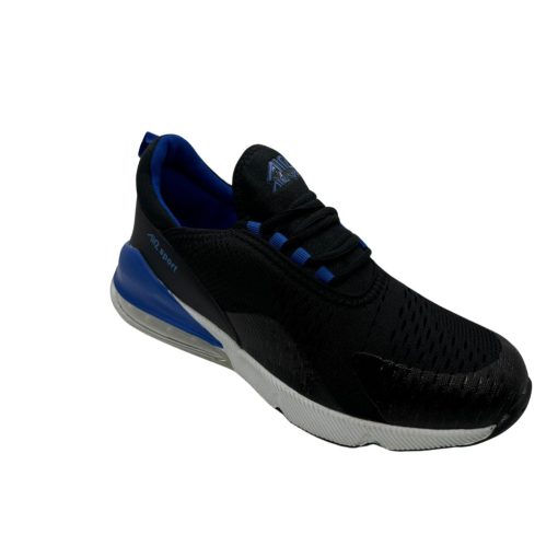 Men’s Athletic Sneakers -Black with Vibrant Blue Accents | Lightweight, Breathable & Stylish Performance