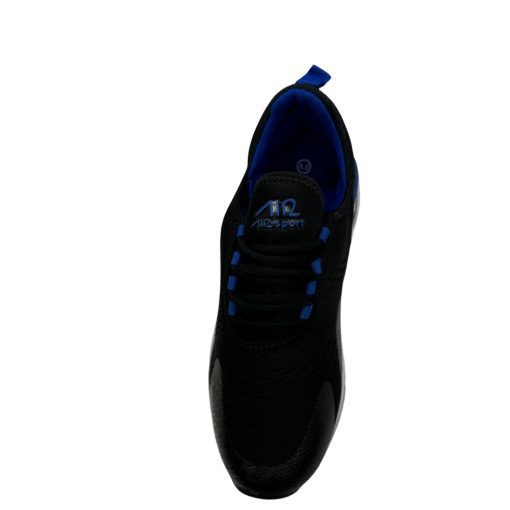 Men’s Athletic Sneakers -Black with Vibrant Blue Accents | Lightweight, Breathable & Stylish Performance - Image 3