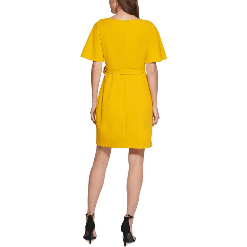 DKNY Yellow Wrap Dress - Size 4 - Women's Cocktail Dress - Image 2