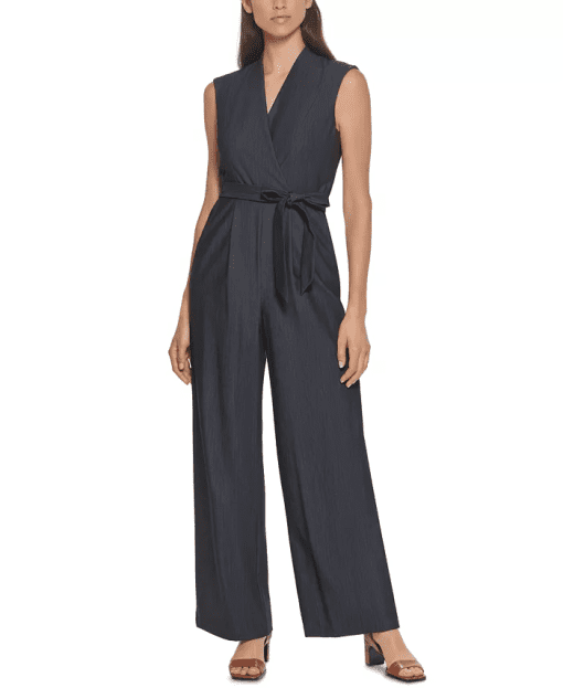 Calvin Klein Sleeveless Jumpsuit Blue Size 4 - Women's Jumpsuits - Image 2