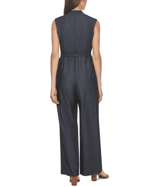 Calvin Klein Sleeveless Jumpsuit Blue Size 4 - Women's Jumpsuits - Image 3