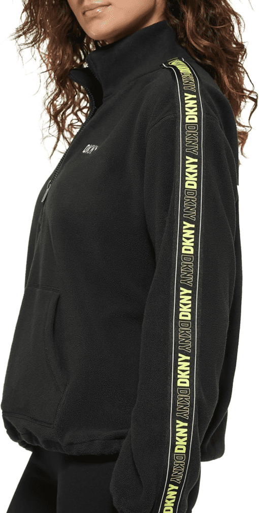 DKNY Plus Black Fleece Pullover Sweatshirt - Plus Size - Image 4