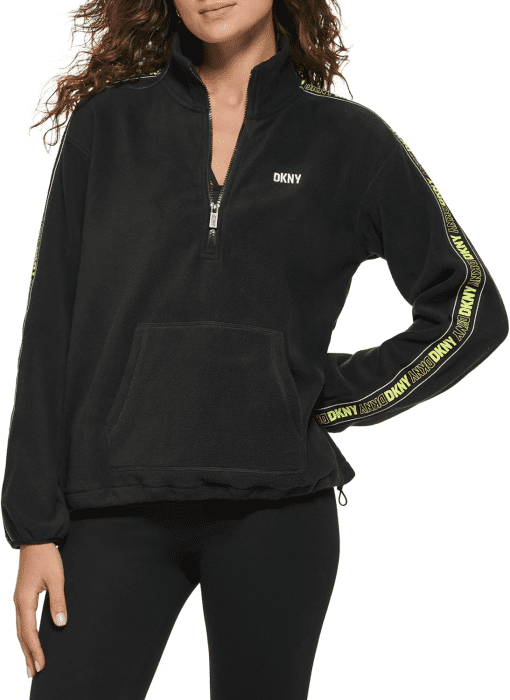 DKNY Plus Black Fleece Pullover Sweatshirt - Plus Size - Image 2