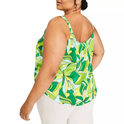 Bar III Plus Size Scoop-Neck Camisole Green Chili 3X - Image 2