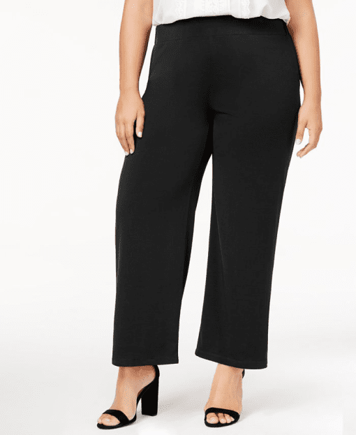 NY Collection Petite Plus Size Pull-On Wide- Black 2XP - Image 2