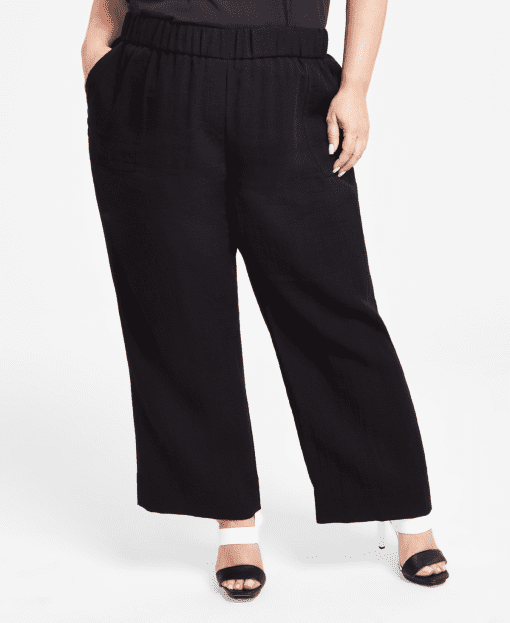 Calvin Klein Plus Black Wide Leg Pants 2X - Women's Trousers - Image 2