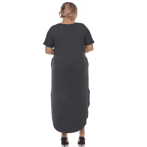 White Mark Plus Size Charcoal Maxi Dress 2X - Casual Dresses - Image 3