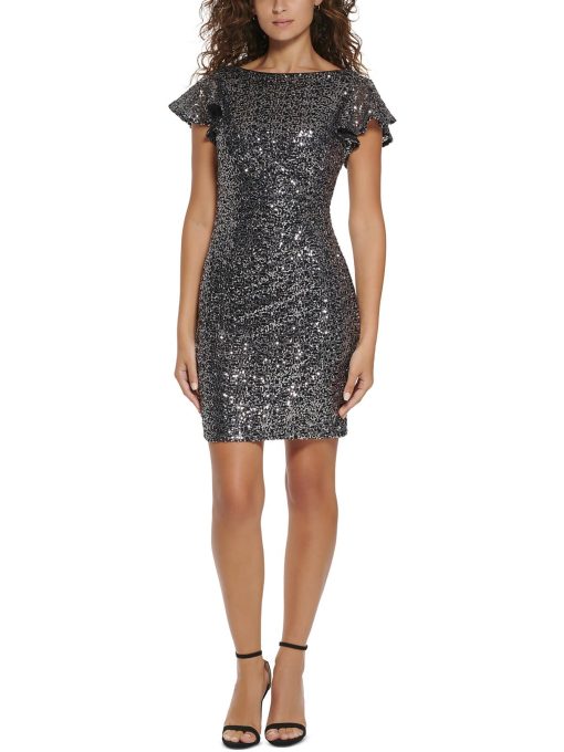 Jessica Howard Petites Women's Sequined Short Cocktail and Party Dress 8P