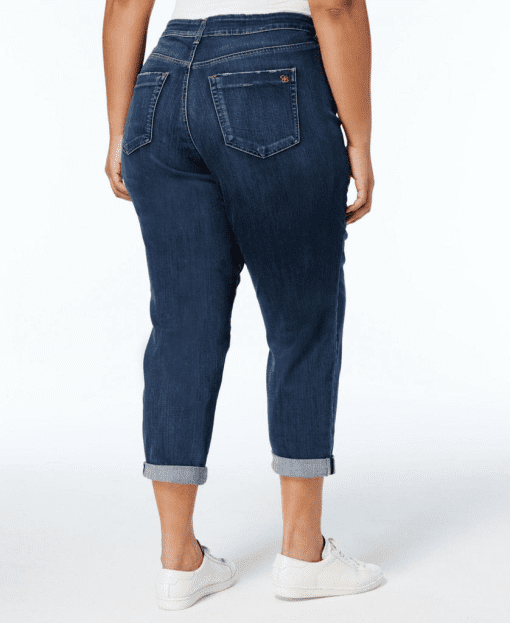 Jessica Simpson Plus Size Dark Wash Boyfriend Jeans 24W - Image 3