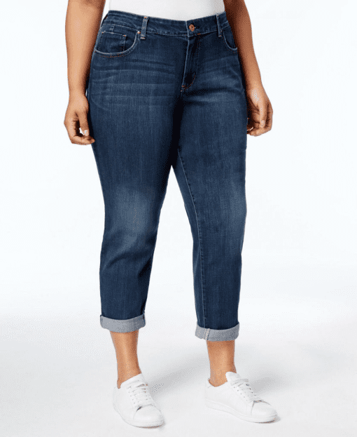 Jessica Simpson Plus Size Dark Wash Boyfriend Jeans 24W - Image 2