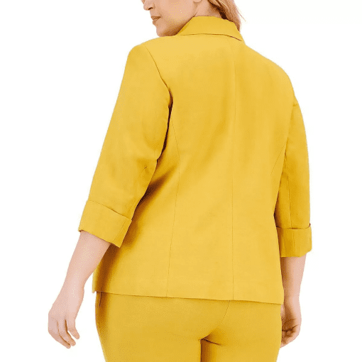 Kasper Plus Size Notch-Lapel Snap-Fro Butterscotch 22W - Image 2