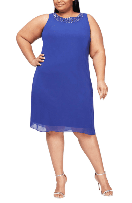 SL Fashions Plus Size Embellished Dress Iris 22W - Image 4