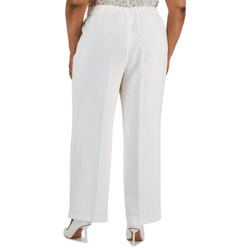 Kasper Plus Size Mid-Rise Straight-Le White 20W - Image 3