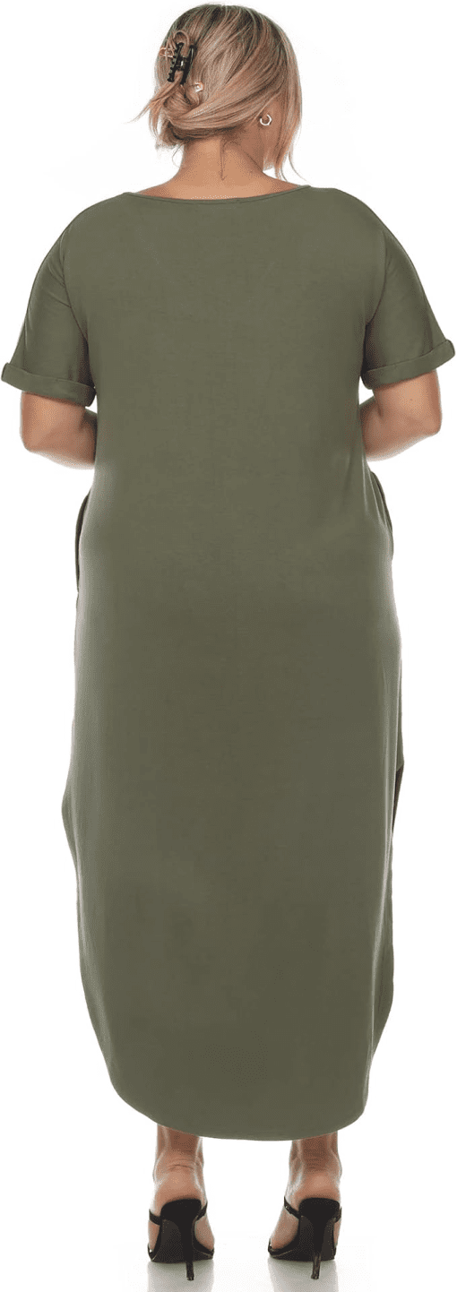 White Mark Plus Olive Maxi Dress 1X - Plus Size Dresses - Image 4