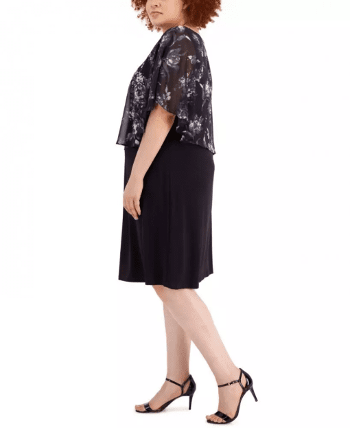 Connected Plus Size Ponte-Knit Mixed-Med Rosewood 18W - Image 3