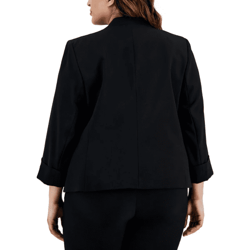 Kasper Plus Size Collarless Open-Fron Black 16W - Image 3